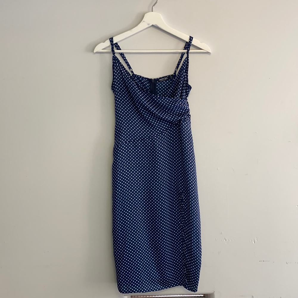 Nasty Gal Blue Polka Dot Dress - 0